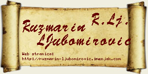 Ruzmarin LJubomirović vizit kartica